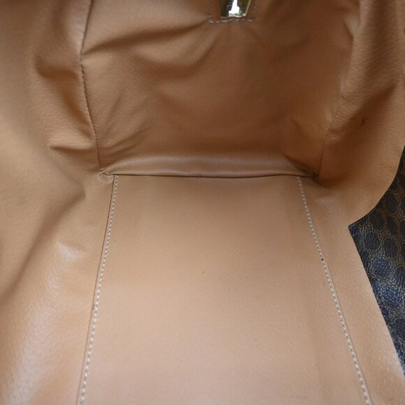 CELINE Logo Macadam Pattern Travel Hand Bag PVC Leather Brown GHW Italy 38EF520 - Picture 12 of 16